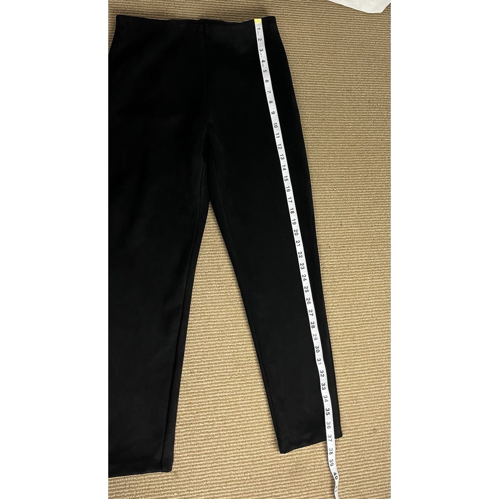 Banana Republic Size 8 Women Devon Pants‎ High Rise Black Faux Suede Inseam 27" - Picture 6 of 14